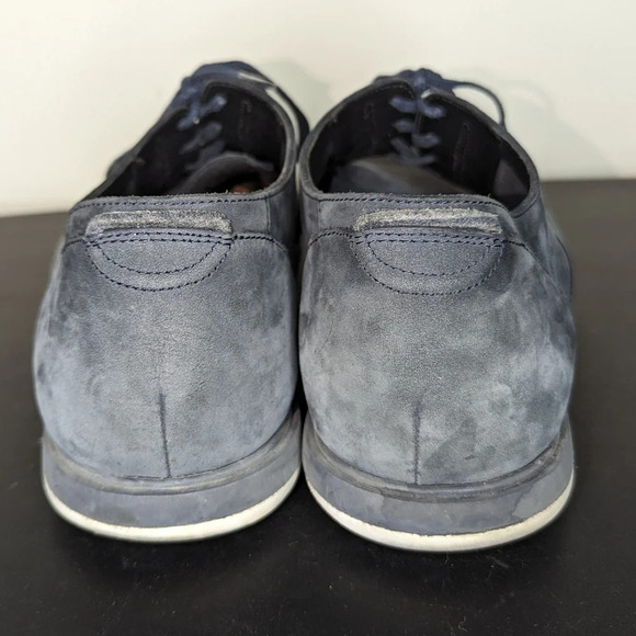 Clark's Men's Blue Suede Leather Lace Up Oxford Shoes Size 13 - Picture 4 of 9